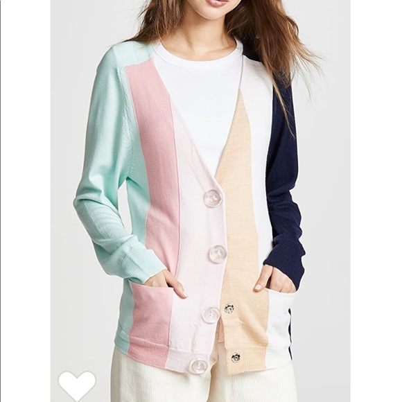 PAPER London Rainbow Pastel Stripe Cardigan - Picture 2 of 7